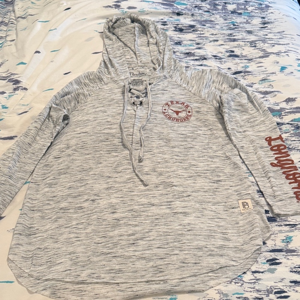 Pressbox Heather Gray Texas Longhorns Hoodie